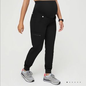 FIGS Zamora Maternity Jogger Scrubs XS in Black